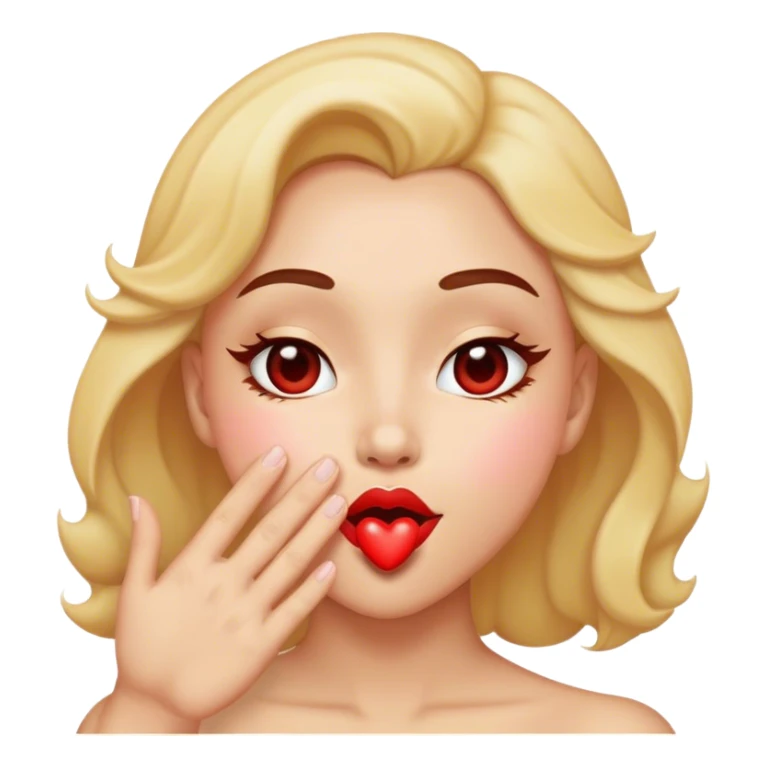 Heart eyes blowing kiss sticker