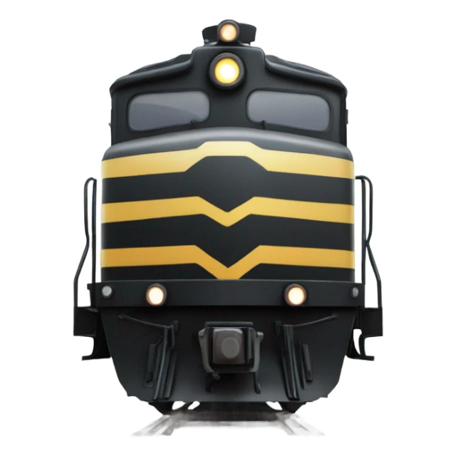 A electric locomotive was with black oval eyes  sticker