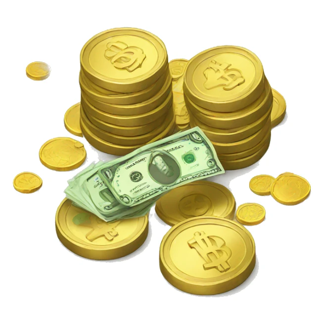 money and coins sticker