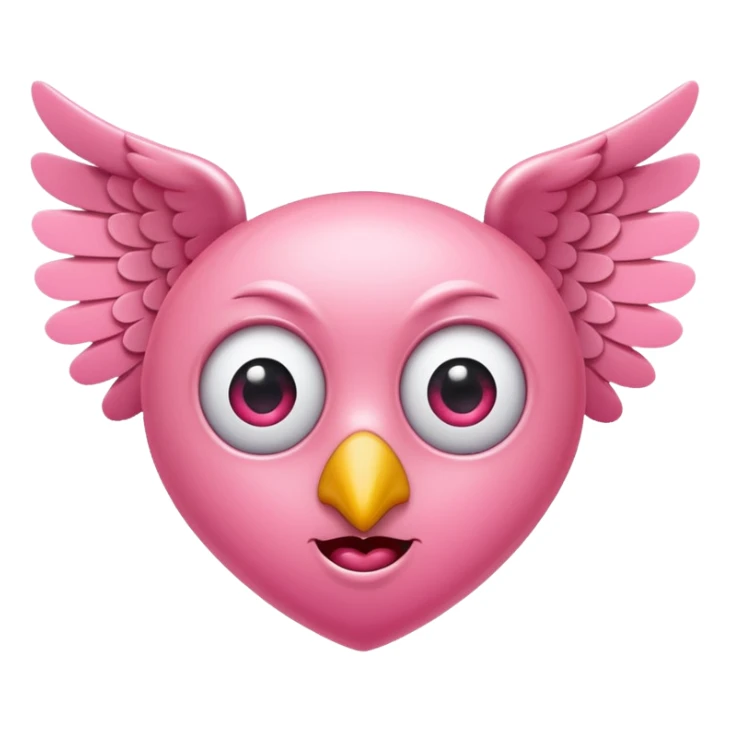 Heart googly eyes with wings sticker