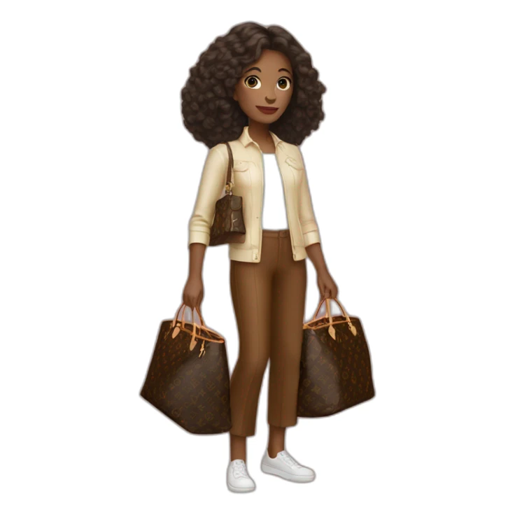 Woman with Louis Vuitton bag  sticker