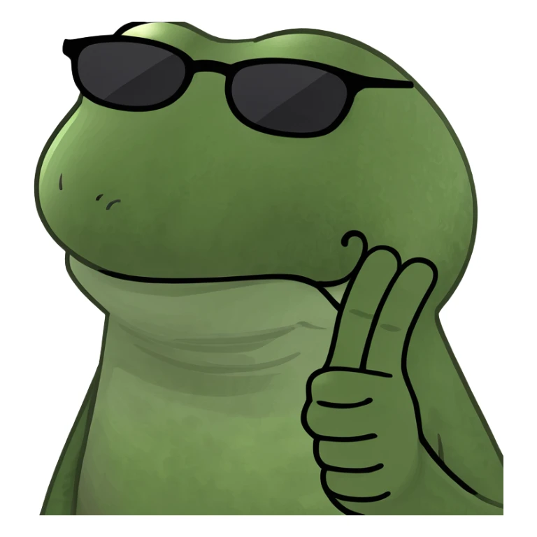 Emoji with sunglasses with the finger on them sticker