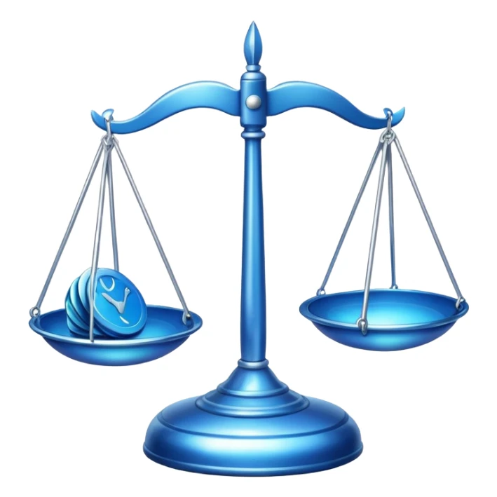 blue scales of justice sticker