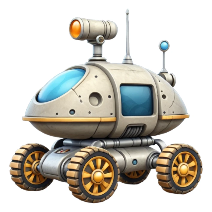  Flintstones antique tall robotic high-occupancy moon rover  sticker