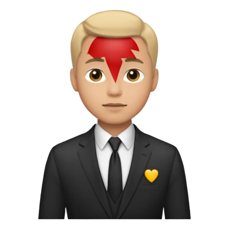 una mano en pecho vestido masculino sticker