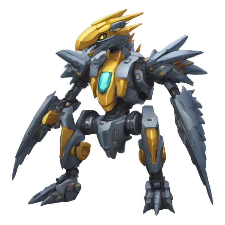Spiky Medabot-Raptor-Dragon-Mecha sticker