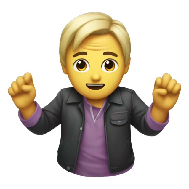 persona sacando el pulgar sticker