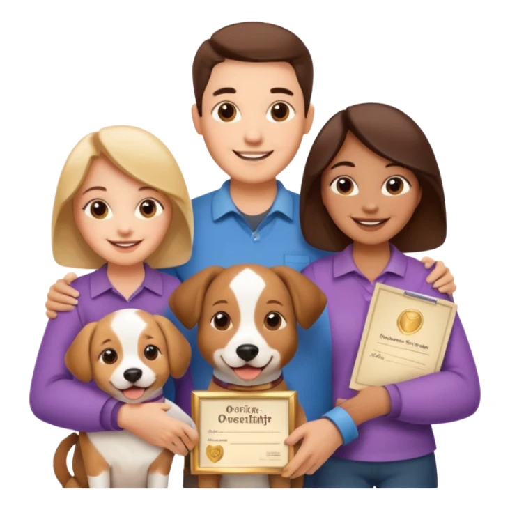 Certified Dog Owner Benefits, family, certificate, dog sticker