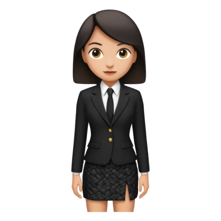 just give me the ccloth like womens formal a suit and a mini skirt black give e just the clothes no women  sticker