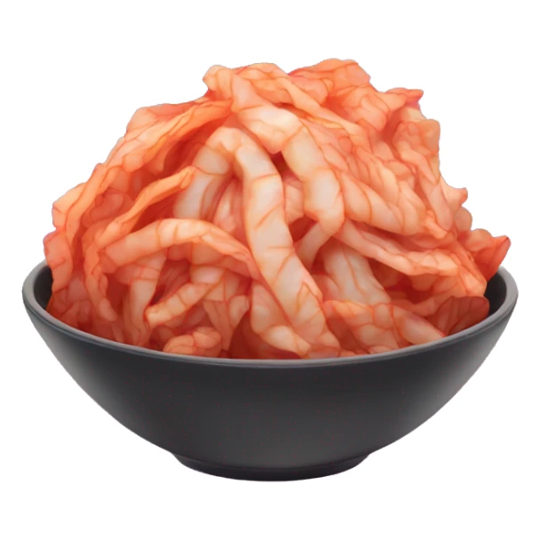 Kimchi: A small bowl with red, spicy cabbage. sticker