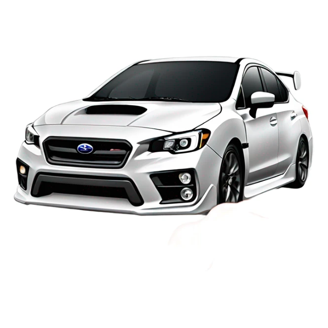 Subaru, WRX with flames coming out of the back sticker