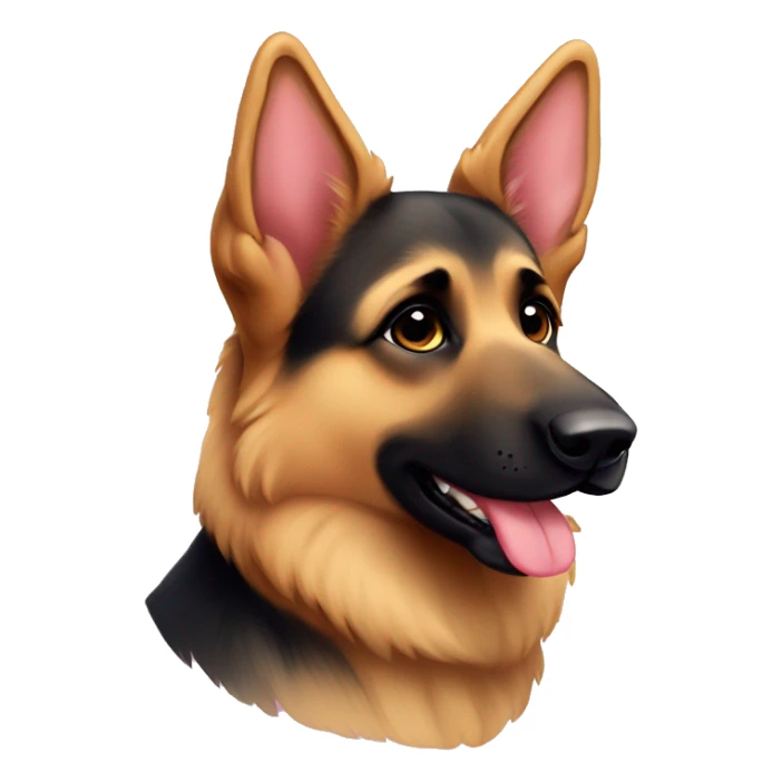 Cute and sweet girly German shepherd  sticker