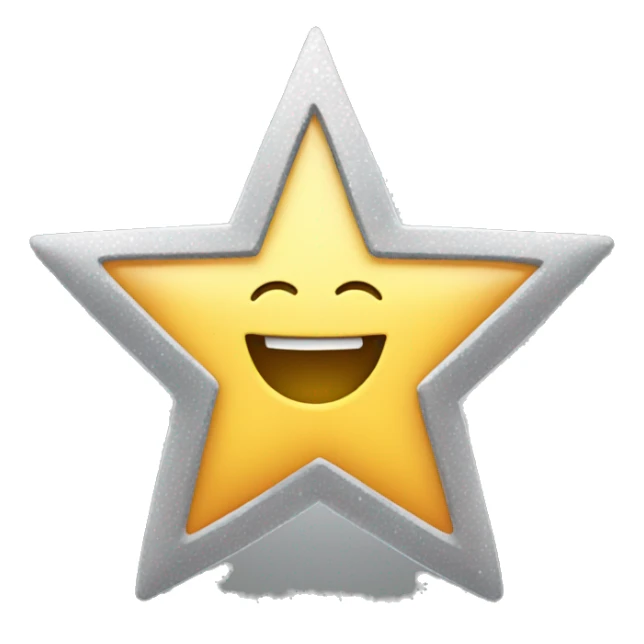 Star which is silver  sticker