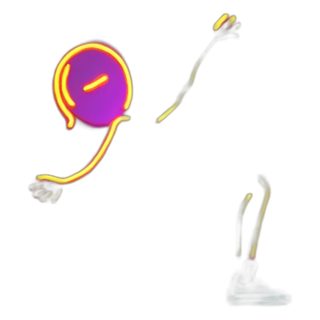  male dancer neon sign booty sticker