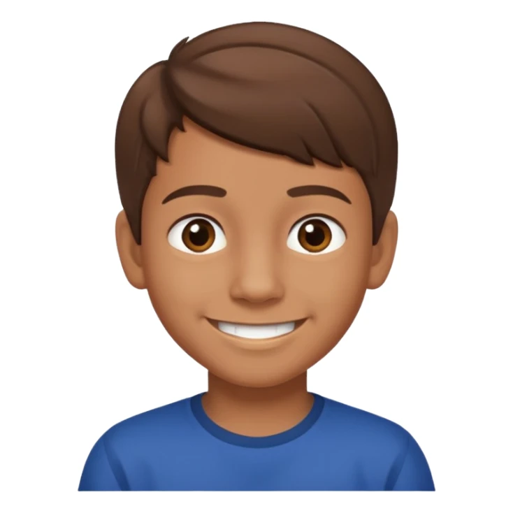 A 12 year old mexican boy with brown hair  sticker