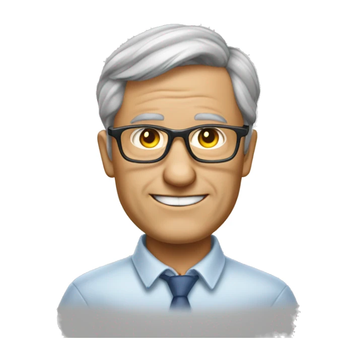 A math teacher nicknamed Super, who drives an Opel Omega and knows nothing about math. Aroungd 50 years old with round face and glasses sticker