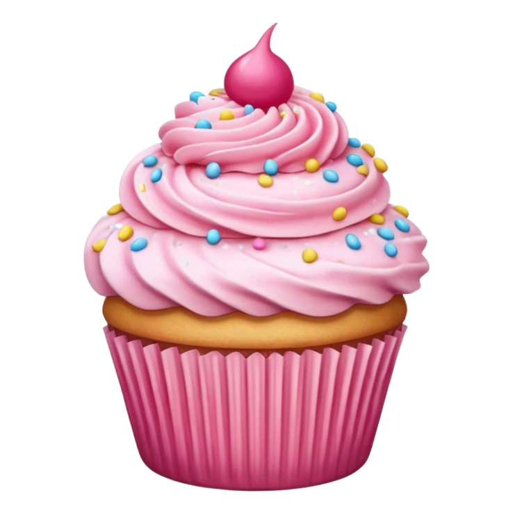 Cupcake with pink icing sticker