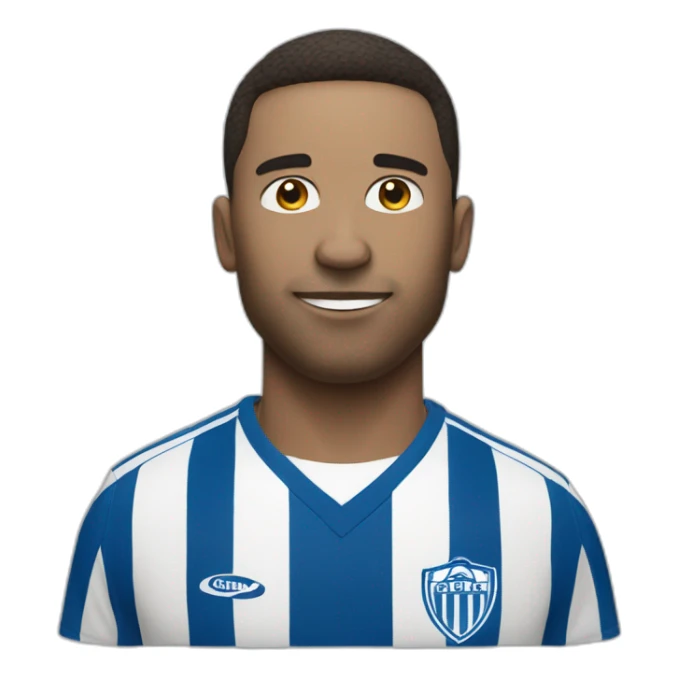 Bleu and white football club  sticker