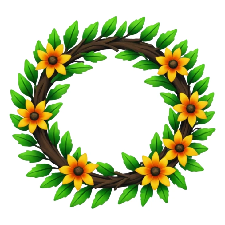 Olympic wreath half of it burnt half of it in bloom sticker