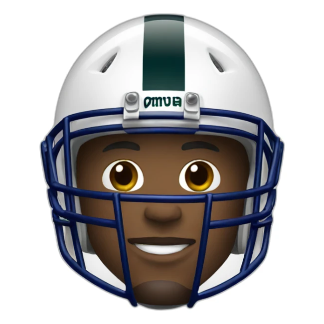 nfl football player in helmet sticker