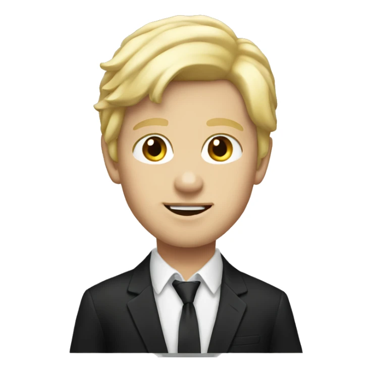 blonde hair boy Velvet Blazer sticker