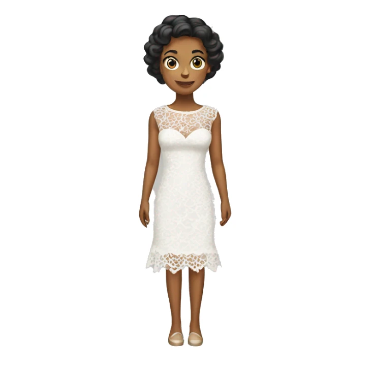 white lace dress sticker