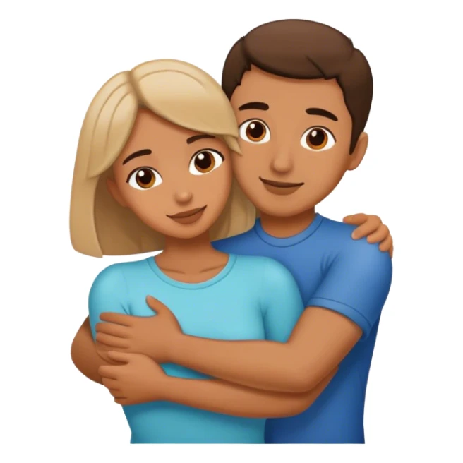 man and women hugging sticker