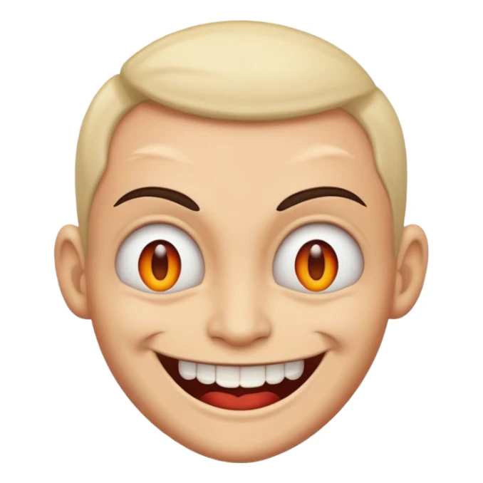 Evil and happy smile sticker