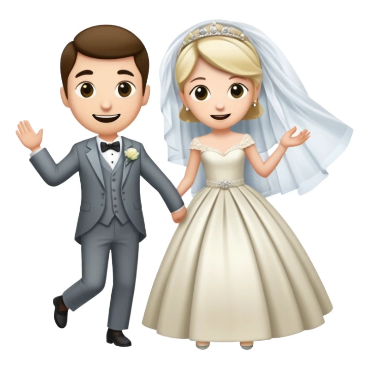 Person in fancy clothes sneaking into a wedding ceremony with a mischievous grin, uninvited guest sticker