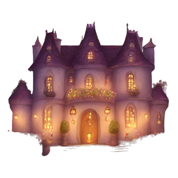 Fantasy mansion fairy lights candles cosy palace sticker