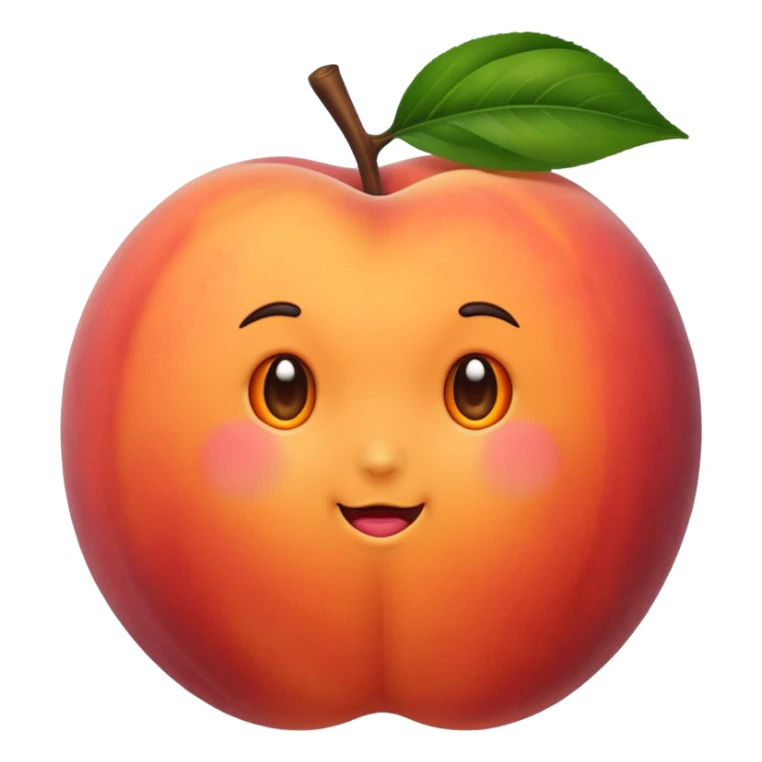 thick peach sticker