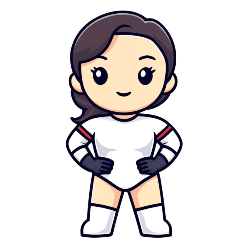 Female Super star with spotlight sticker