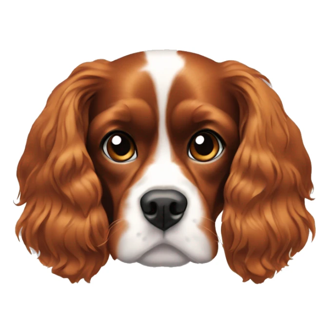 Cavalier King Charles Spaniel black dog with ginger eyebrows sticker