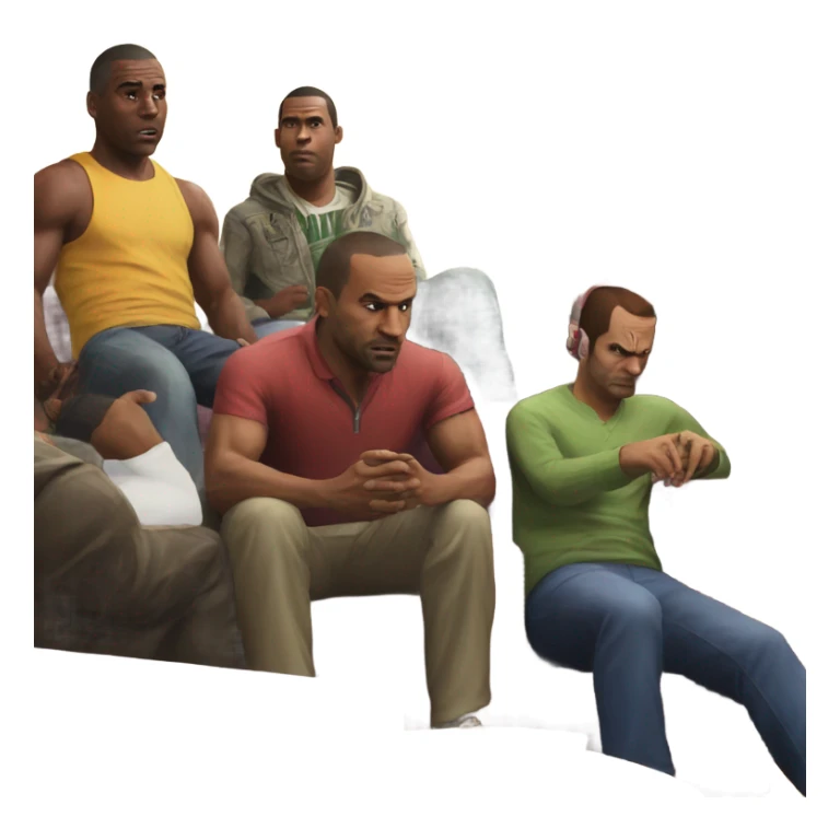 Gta5 characters watching football on tv sticker