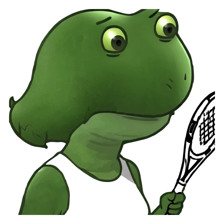 A girl playing tennis  sticker