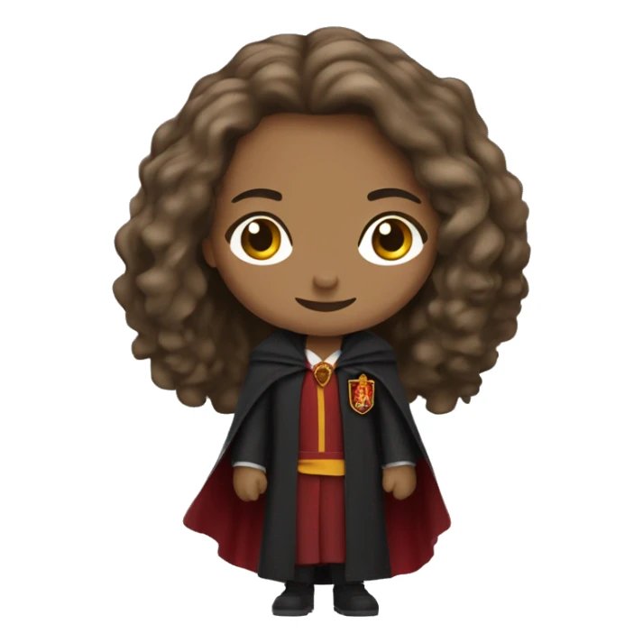 Hermione granger, figure with cape gryffindor sticker