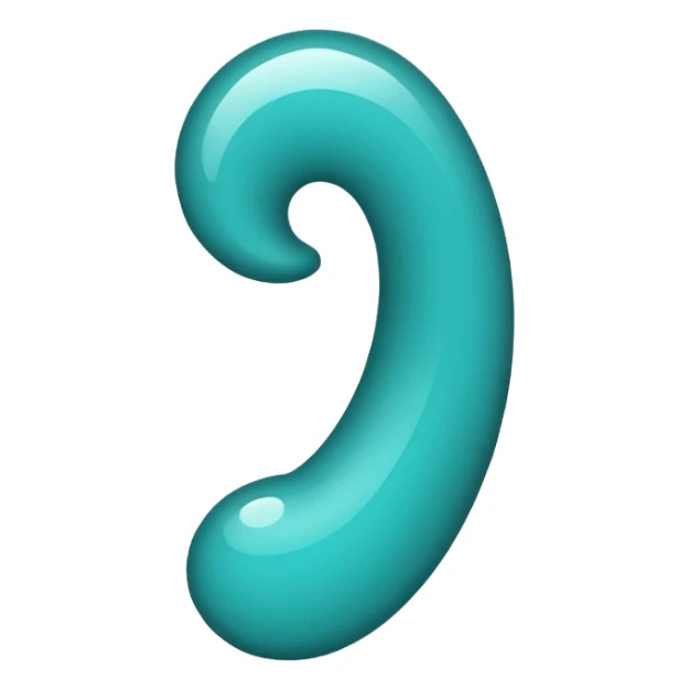 Swirl / Exclamation mark the colur teal sticker