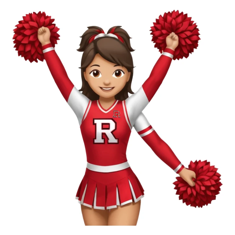 Rutgers full body Cheerleader sticker