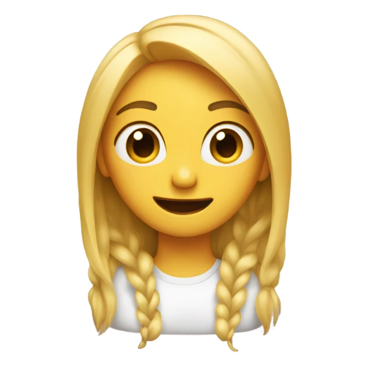 emoji with a smirk while she puts her hair behind her ear😭😭😭 sticker