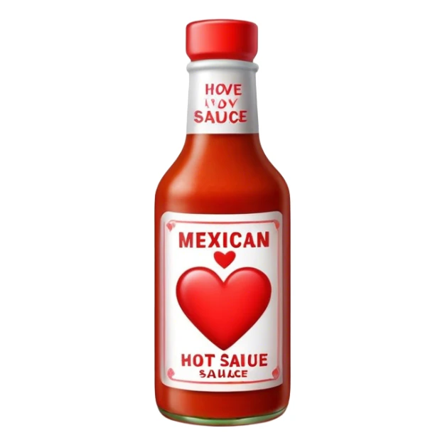 Valentine hot sauce Mexican sticker