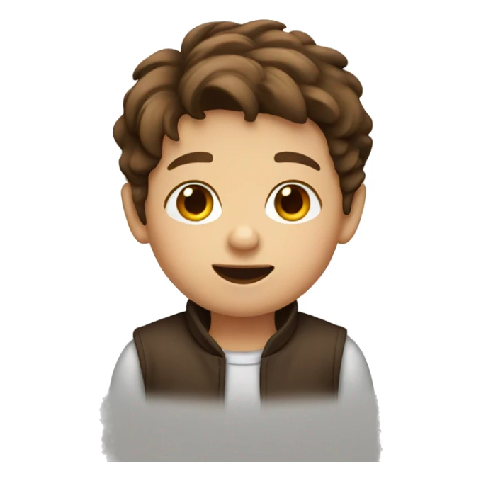 little boy with brown hair sticker