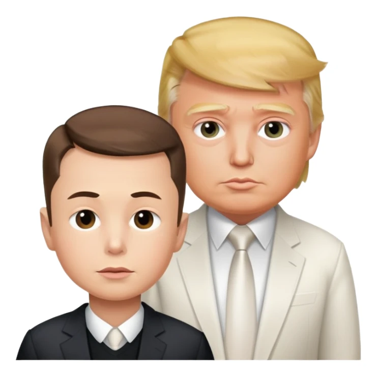 Donald trump x elon musk if they had a kid sticker