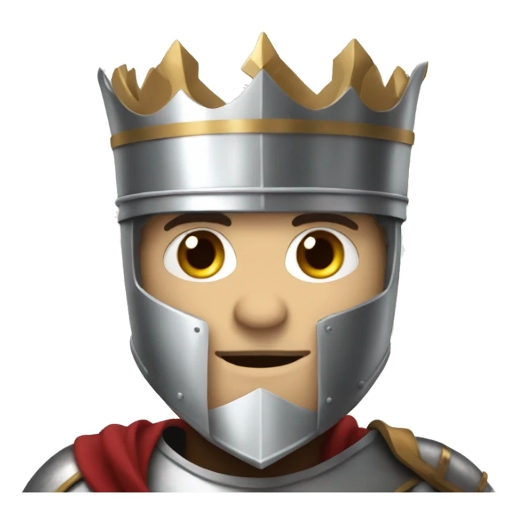 knight, king, white skin, crown helmet sticker