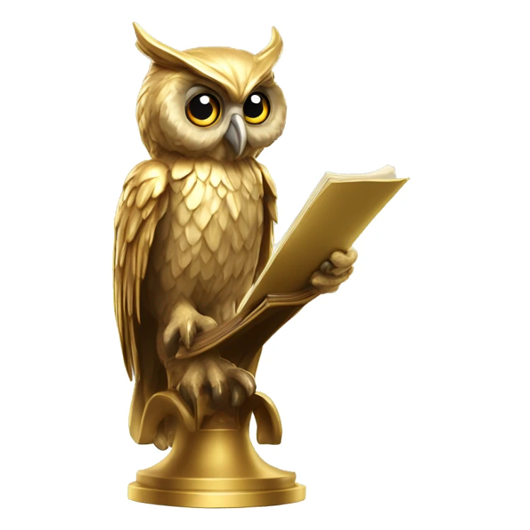 Dumbledore's owl gold skinny tall lectern  sticker