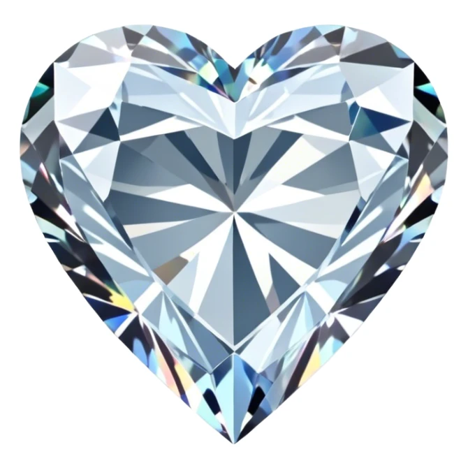 Heart shaped 56-carat crystal diamond sticker