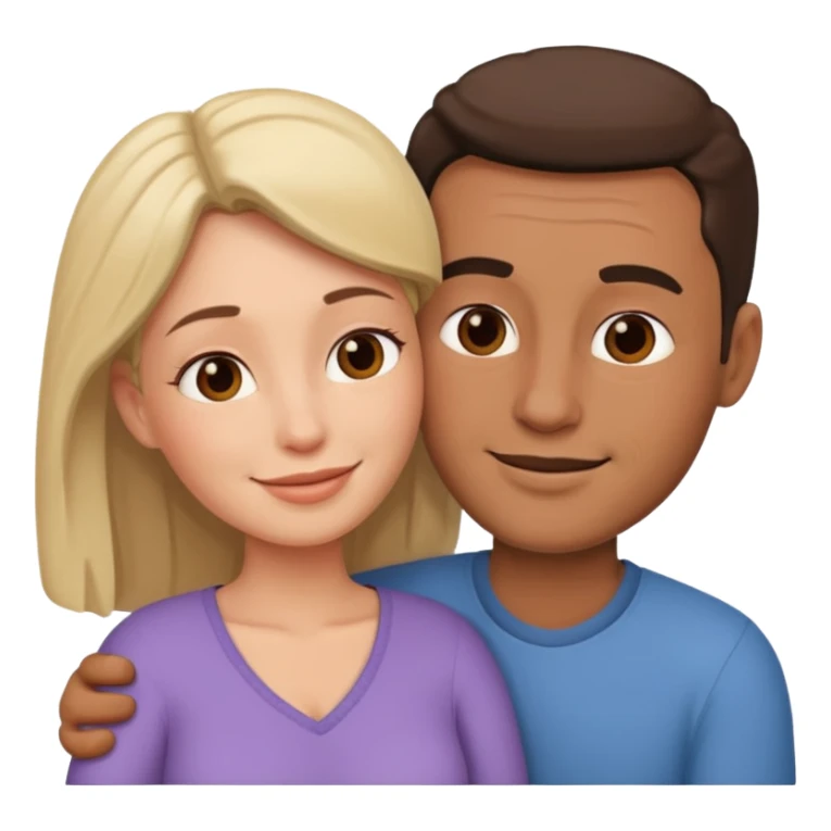 Man and wife snuggles sticker