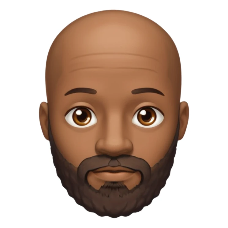 African American male bald salt & pepper beard sticker