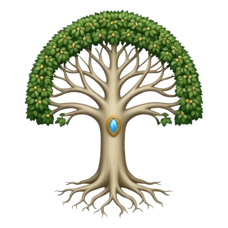 The white Irminsul Tree of Life sticker