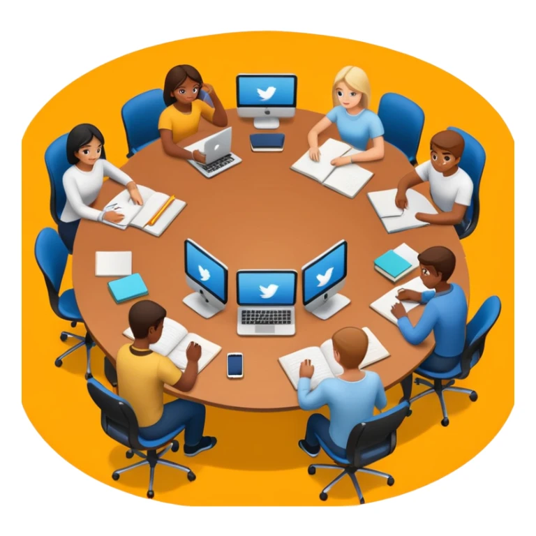 Birdseye view of large study space with students working separately add students sticker