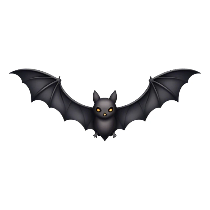 CREEPY BAT WINGS WIDE OPEN sticker